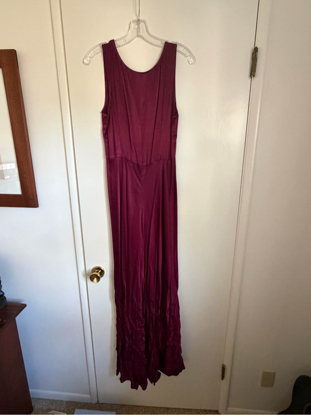Sleeveless Maxi Dress in Burgundy
